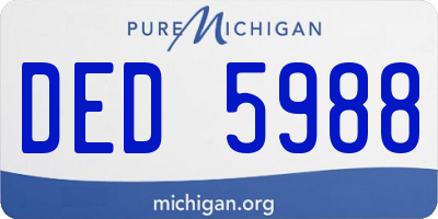 MI license plate DED5988