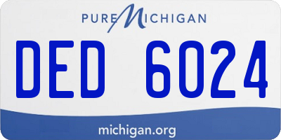 MI license plate DED6024