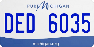 MI license plate DED6035