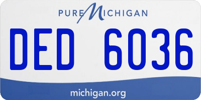 MI license plate DED6036