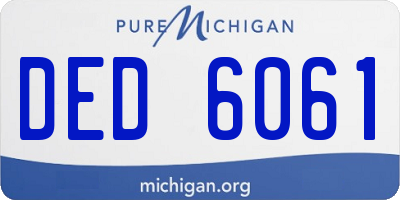 MI license plate DED6061