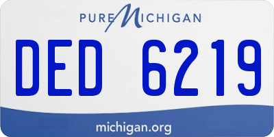 MI license plate DED6219