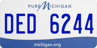 MI license plate DED6244