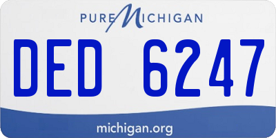 MI license plate DED6247