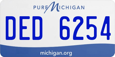 MI license plate DED6254