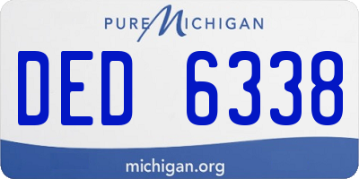 MI license plate DED6338
