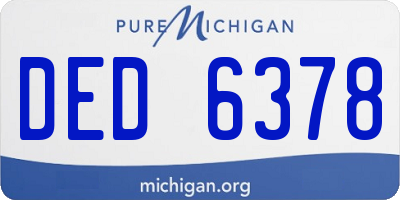 MI license plate DED6378