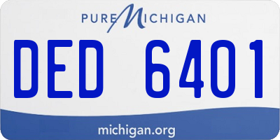 MI license plate DED6401