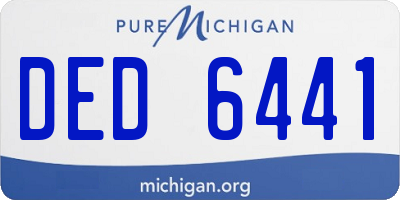 MI license plate DED6441