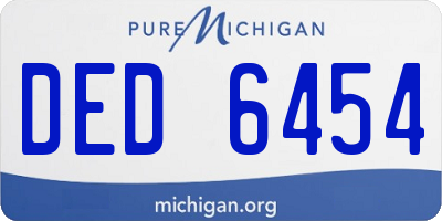 MI license plate DED6454