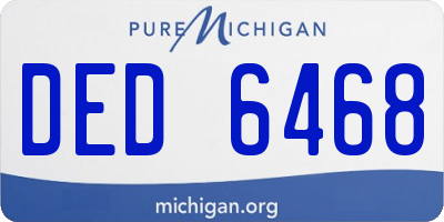 MI license plate DED6468