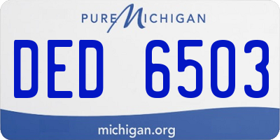 MI license plate DED6503