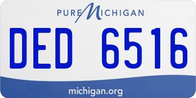 MI license plate DED6516