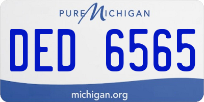 MI license plate DED6565