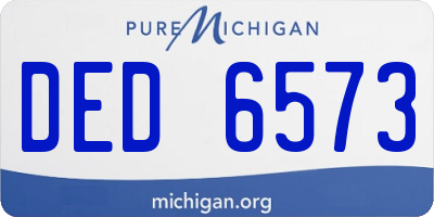 MI license plate DED6573