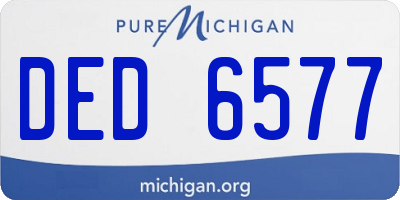 MI license plate DED6577