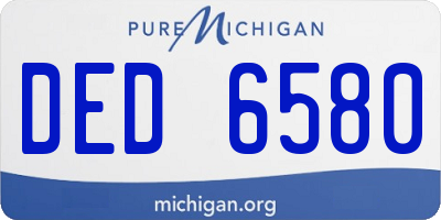 MI license plate DED6580