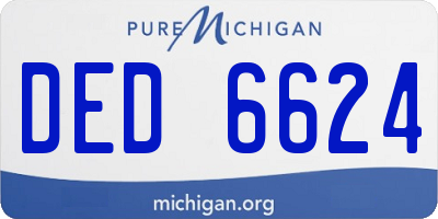 MI license plate DED6624