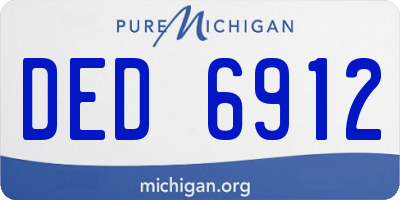 MI license plate DED6912