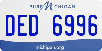 MI license plate DED6996