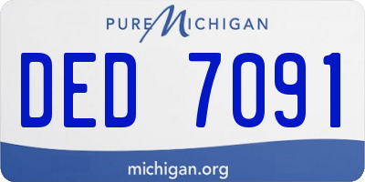 MI license plate DED7091