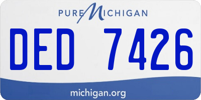 MI license plate DED7426
