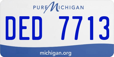 MI license plate DED7713