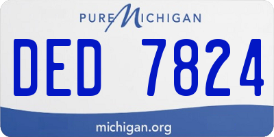 MI license plate DED7824
