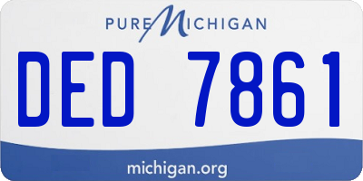 MI license plate DED7861