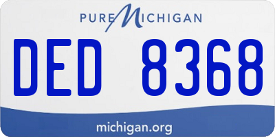 MI license plate DED8368