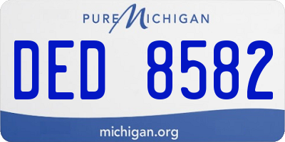 MI license plate DED8582