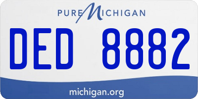 MI license plate DED8882
