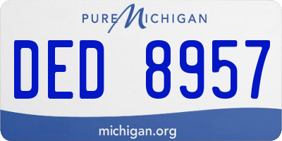 MI license plate DED8957