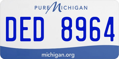 MI license plate DED8964