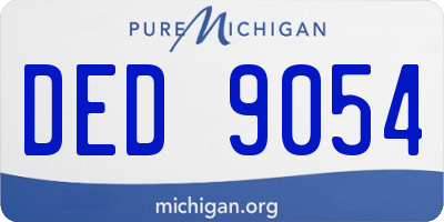MI license plate DED9054