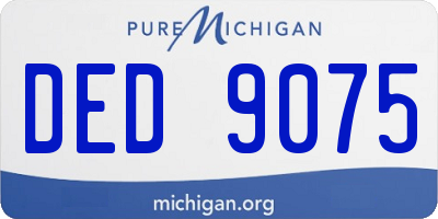 MI license plate DED9075