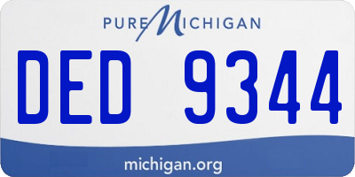 MI license plate DED9344