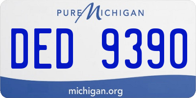 MI license plate DED9390
