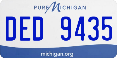 MI license plate DED9435