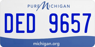 MI license plate DED9657
