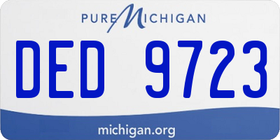 MI license plate DED9723