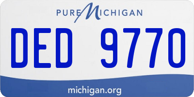 MI license plate DED9770