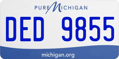 MI license plate DED9855