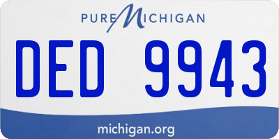 MI license plate DED9943