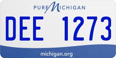 MI license plate DEE1273