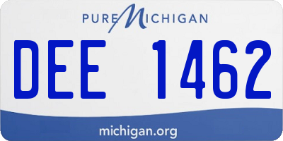 MI license plate DEE1462