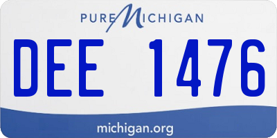 MI license plate DEE1476
