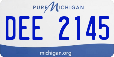 MI license plate DEE2145