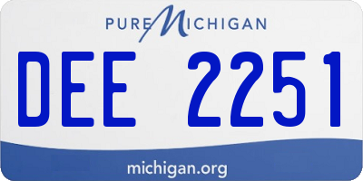 MI license plate DEE2251