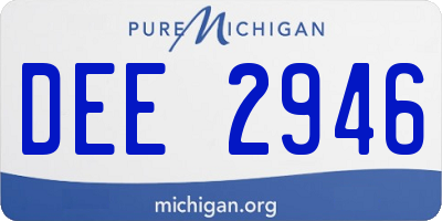 MI license plate DEE2946